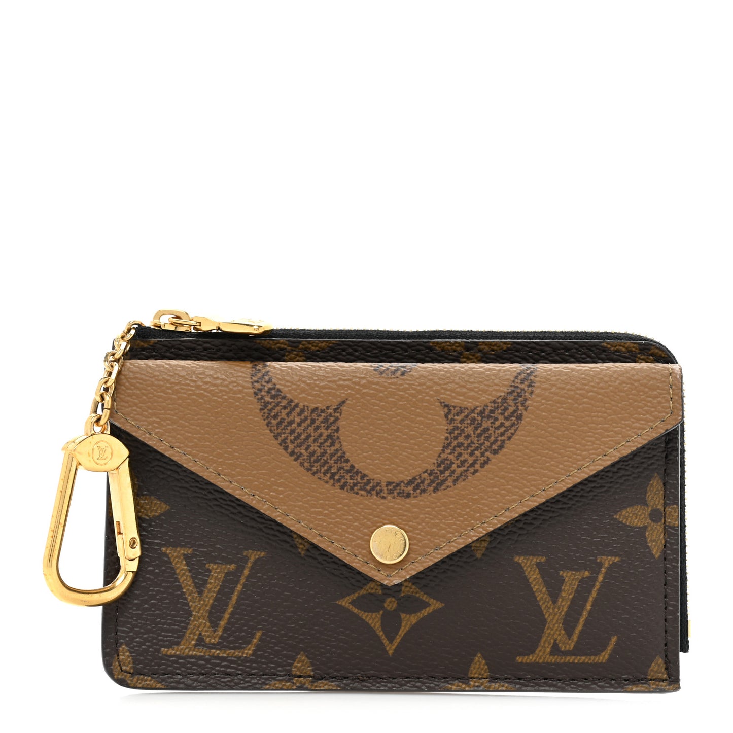 Reverse Monogram Recto Verso Card Holder Brown