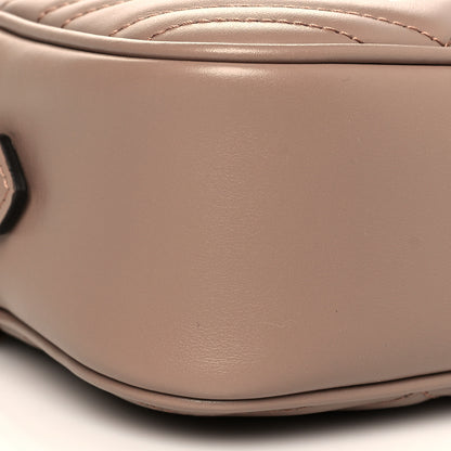 Gucci Calfskin Matelasse Small GG Marmont Chain Shoulder Bag Porcelain Rose 10 of 12