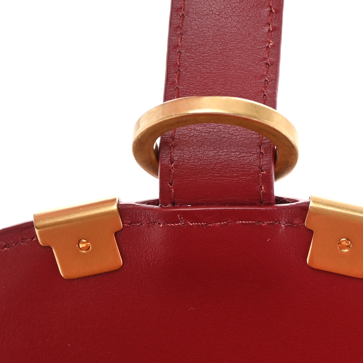 Chloe Suede Small Marcie Saddle Bag Dark Ruby 17 of 17
