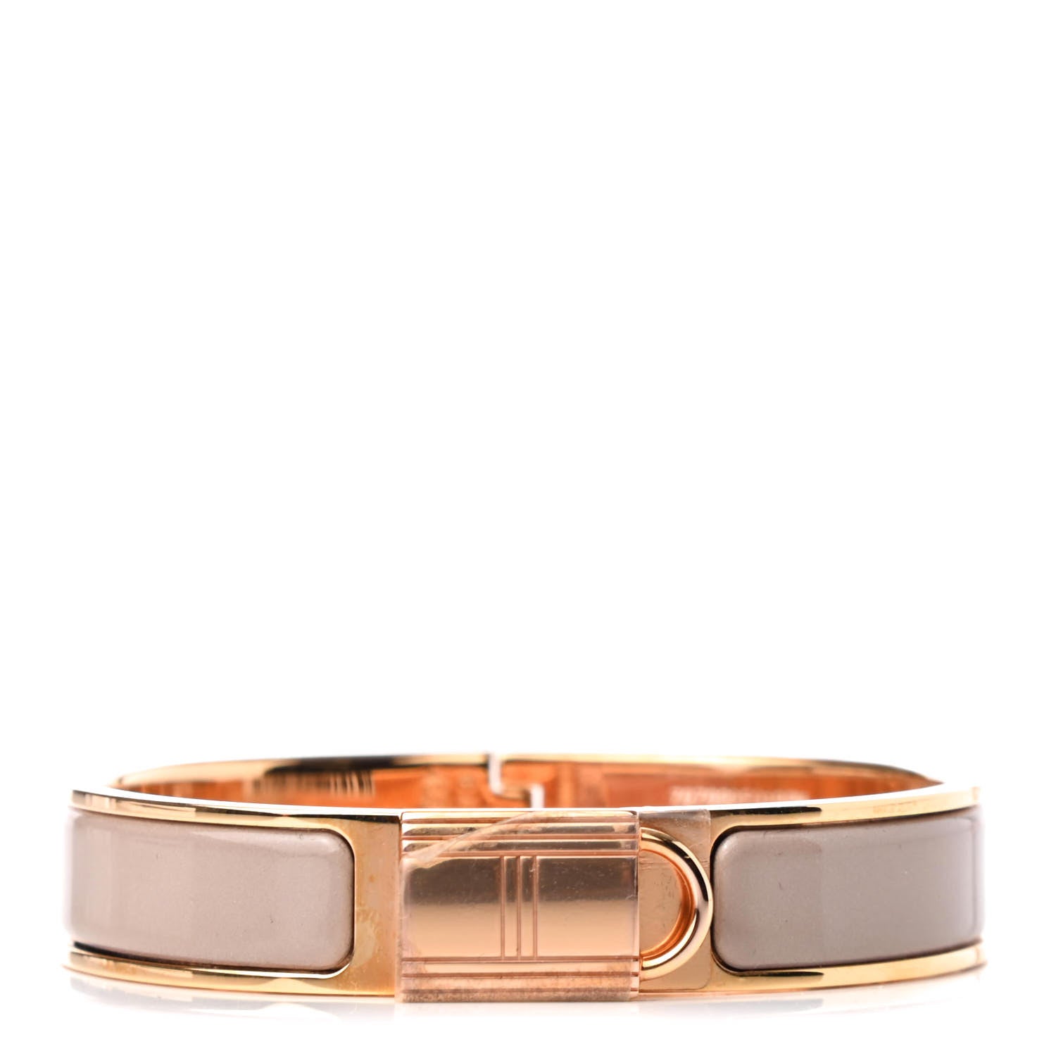 Hermes Enamel Narrow Clic Cadenas Bracelet PM Marron Glace 1 of 5