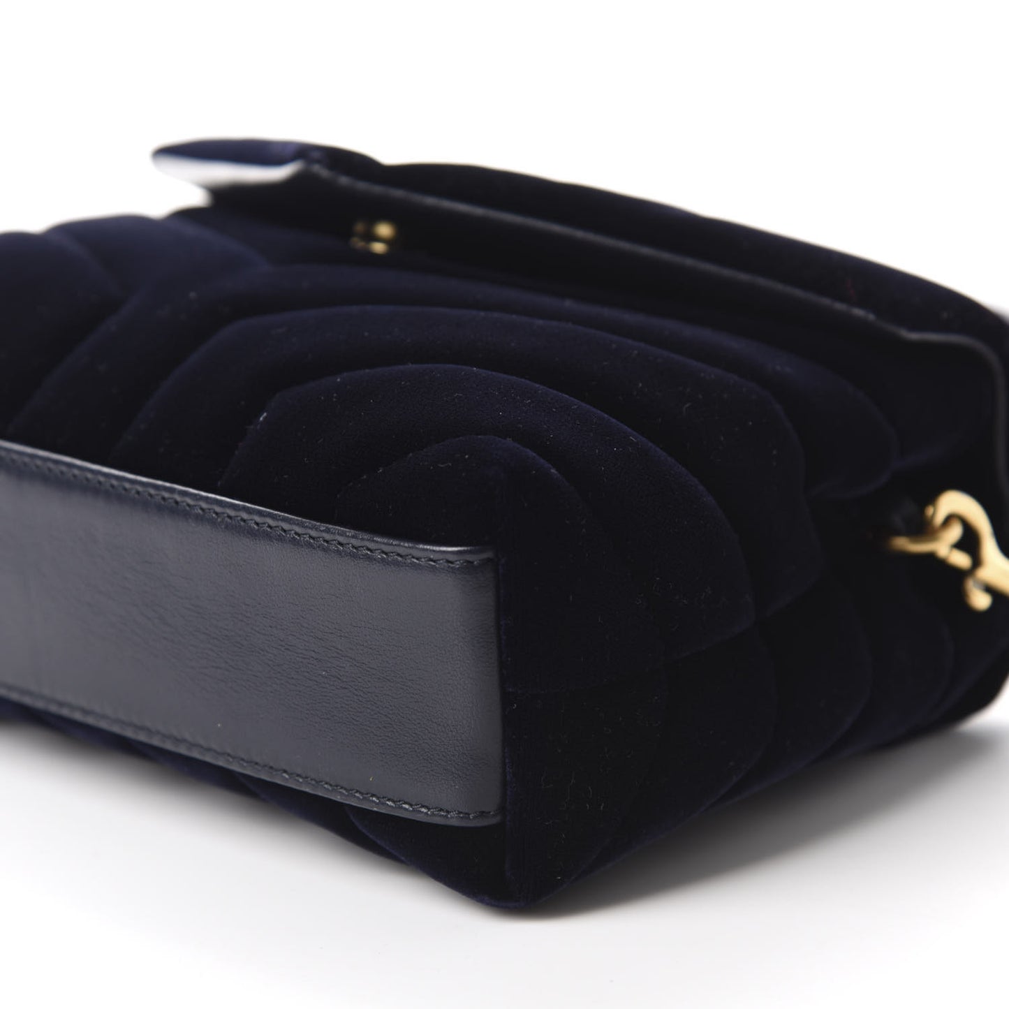 Velvet Y Quilted Monogram Toy Loulou Crossbody Navy