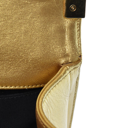 Chanel Metallic Patent Calfskin Quilted Medium Boy Flap Gold 17 of 18