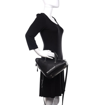 Balenciaga Calfskin S Triangle Duffle Black 3 of 10