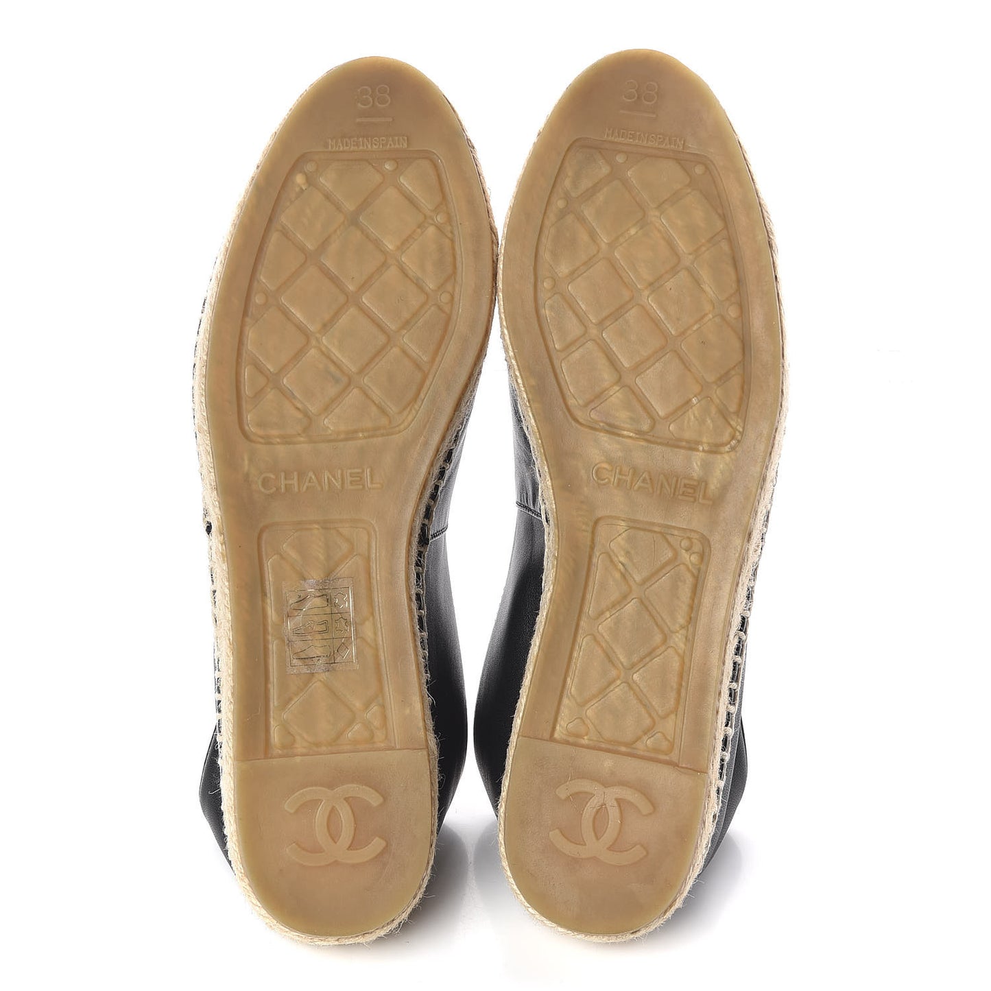 Lambskin CC Espadrilles 38 Black