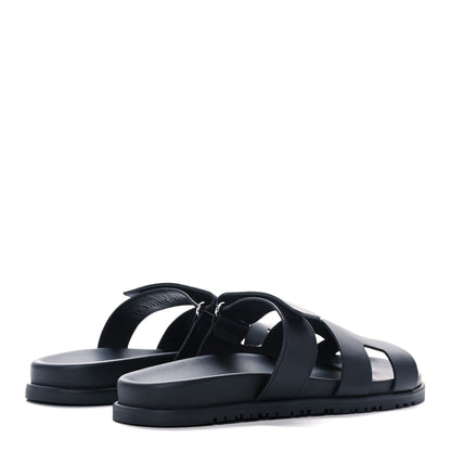 Hermes Calfskin Womens Chypre Sandals 41 Black 4 of 9