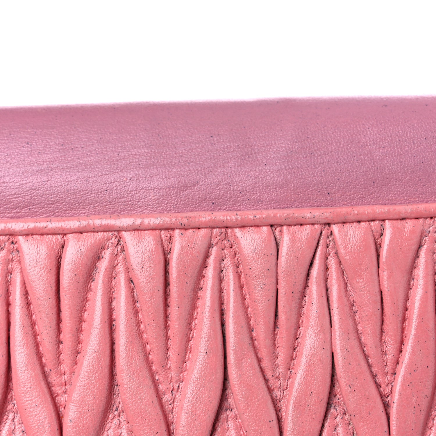 Miu Miu Nappa Matelasse Bicolor Wallet On Chain Loto Orchide 18 of 20