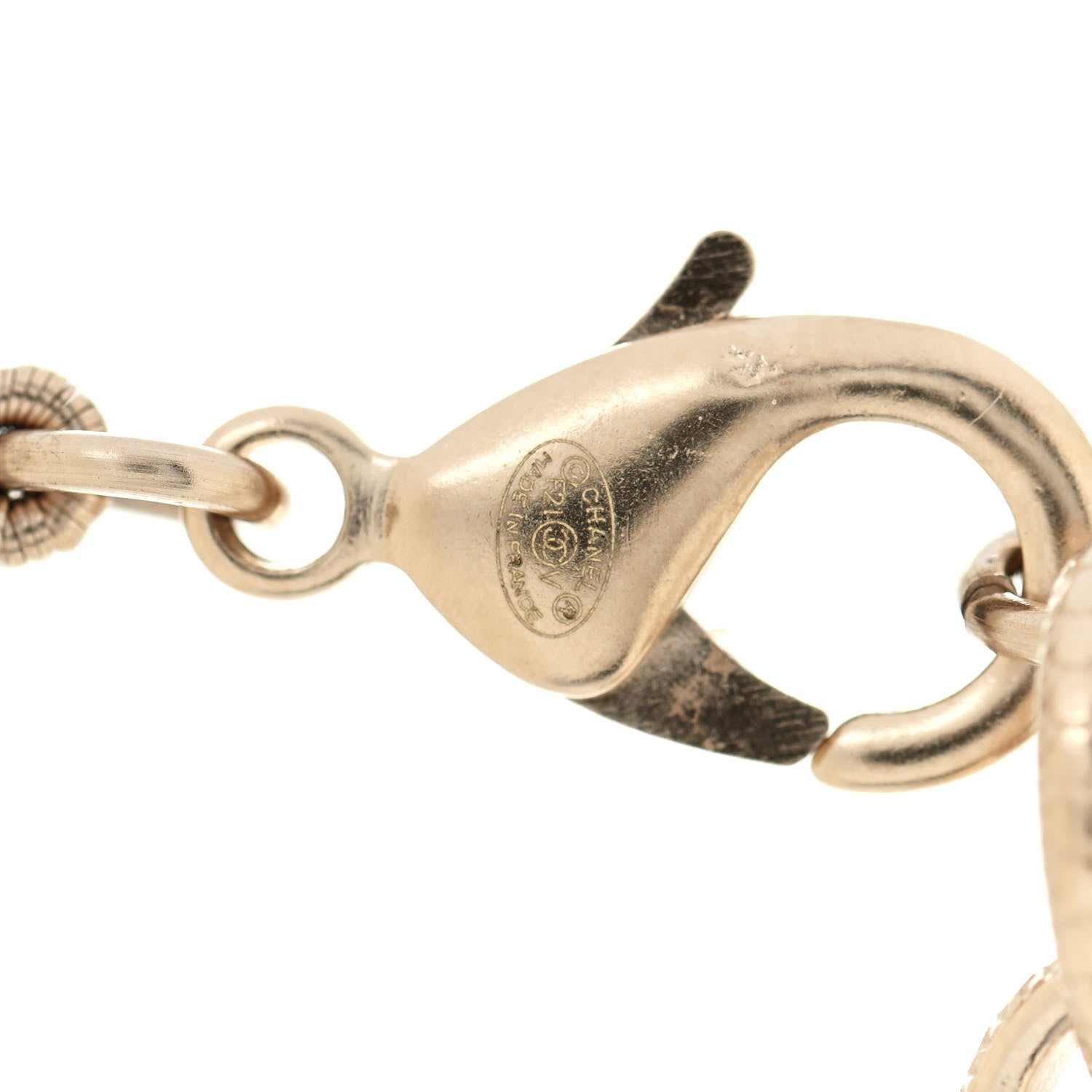 Chanel Pearl CC 100th Anniversary Necklace Light Gold 4 of 4