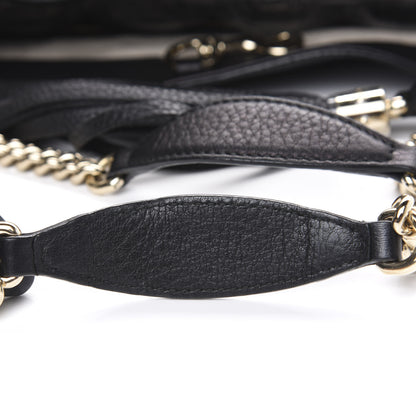 Gucci Pebbled Calfskin Medium Soho Chain Shoulder Bag Black 10 of 11