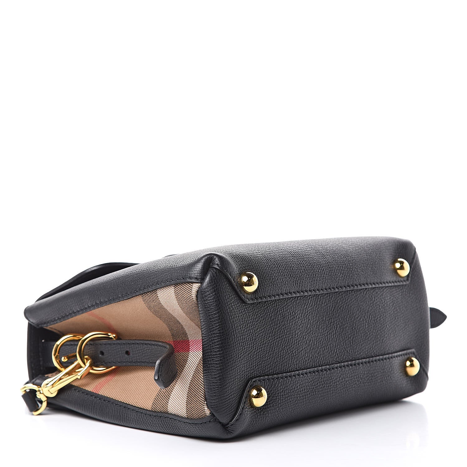 Burberry Derby Calfskin House Check Small Camberley Black 4 of 10