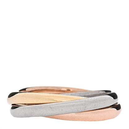 Cartier 18K Pink Yellow White Gold Small Trinity Ring 57 8 3 of 5