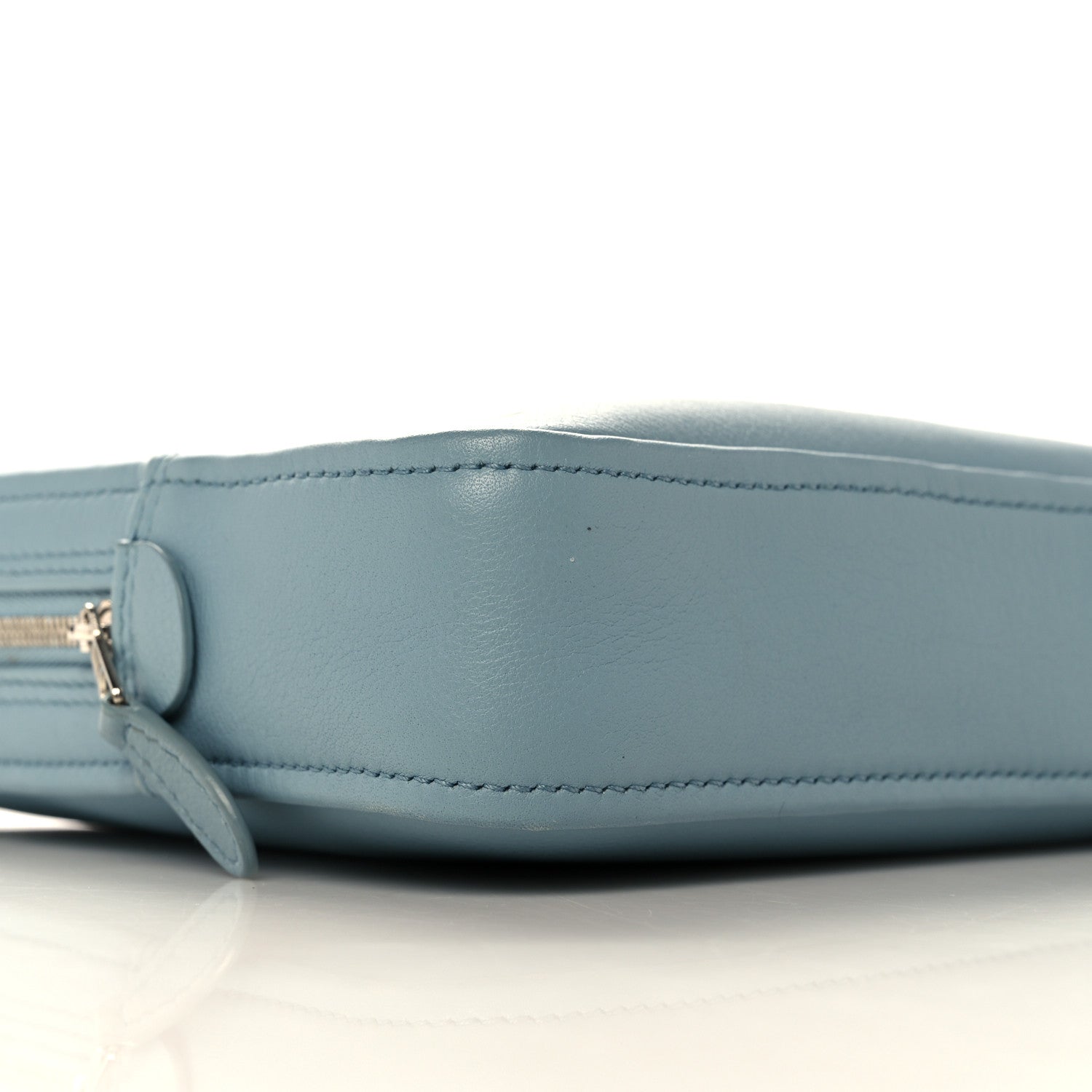 Balenciaga Shiny Day Calfskin Logo M Triangle Pouch Grey Blue White 9 of 11