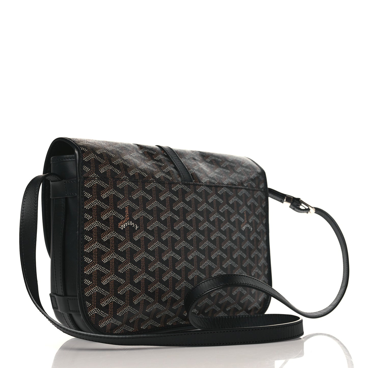 Goyardine Belvedere II MM Messenger Bag Black