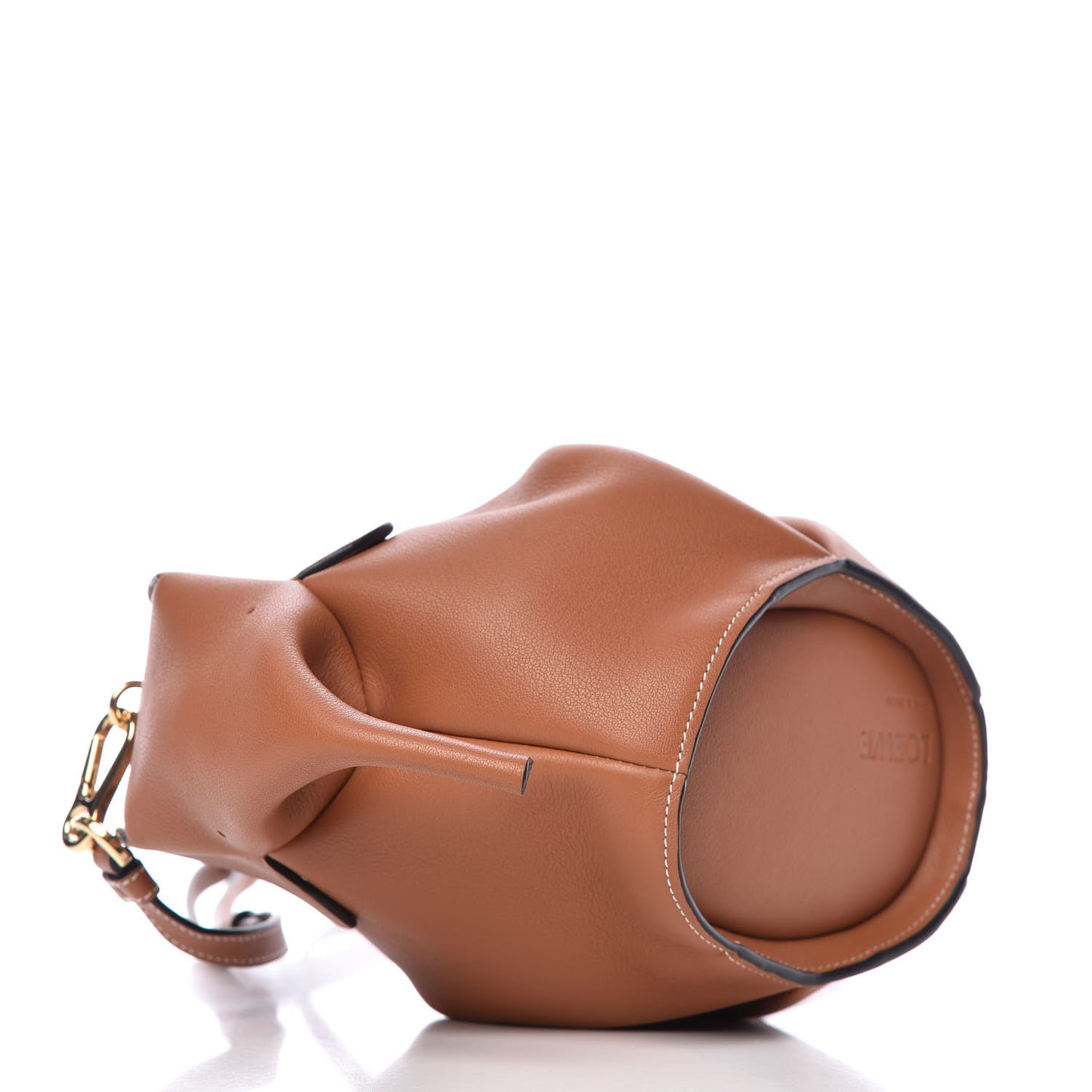 Calfskin Mini Elephant Crossbody Bag Tan