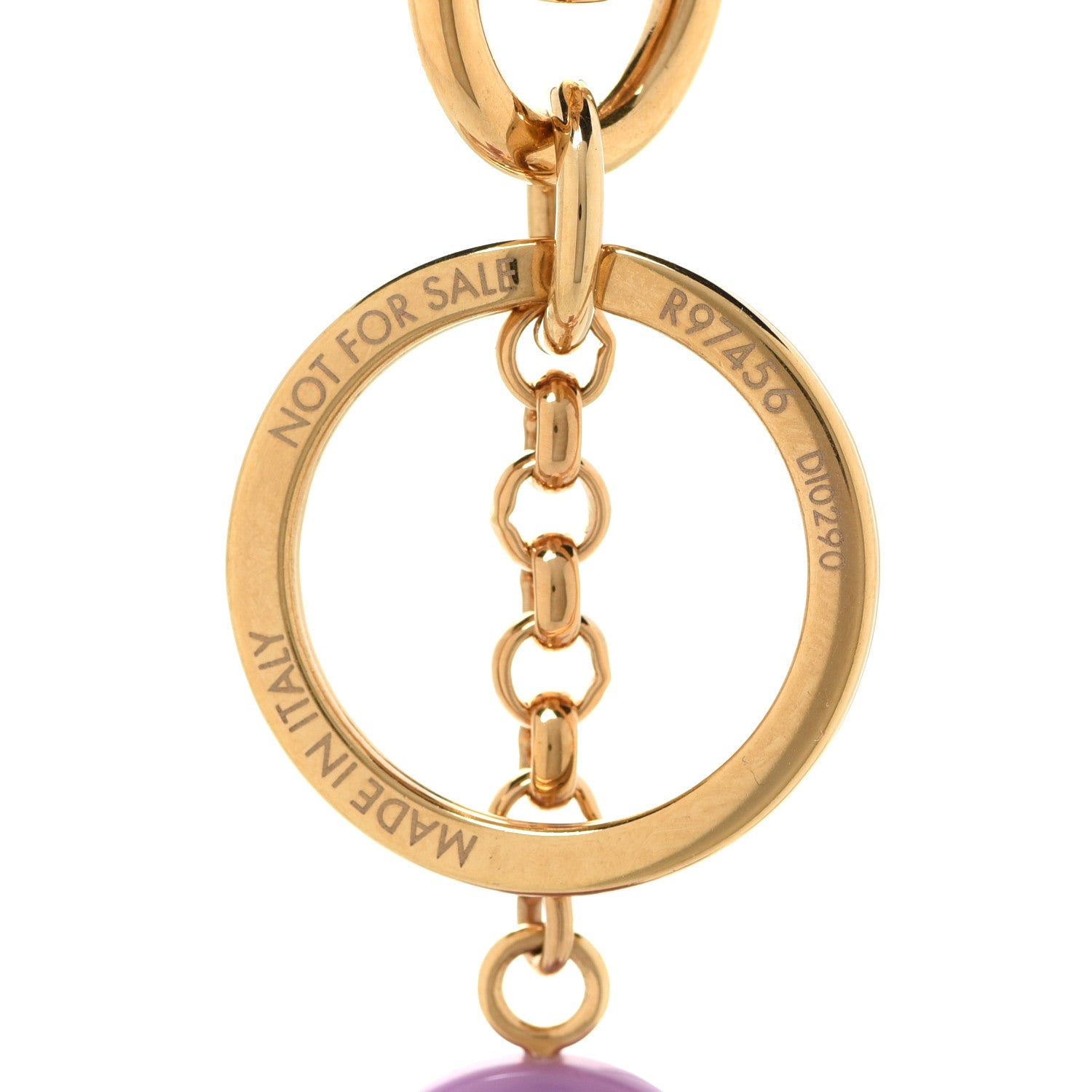 Louis Vuitton Resin Wood Vivienne Trunk Bag Charm Key Holder Pink 3 of 5