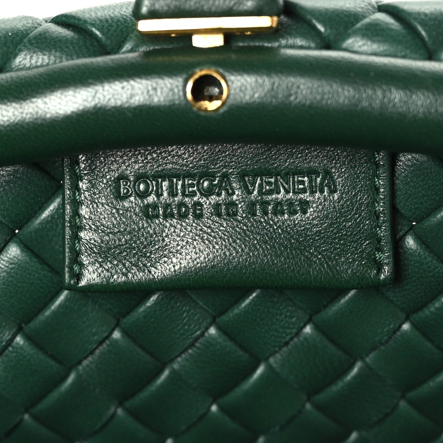 Nappa Intrecciato Small Handle Bag Raintree