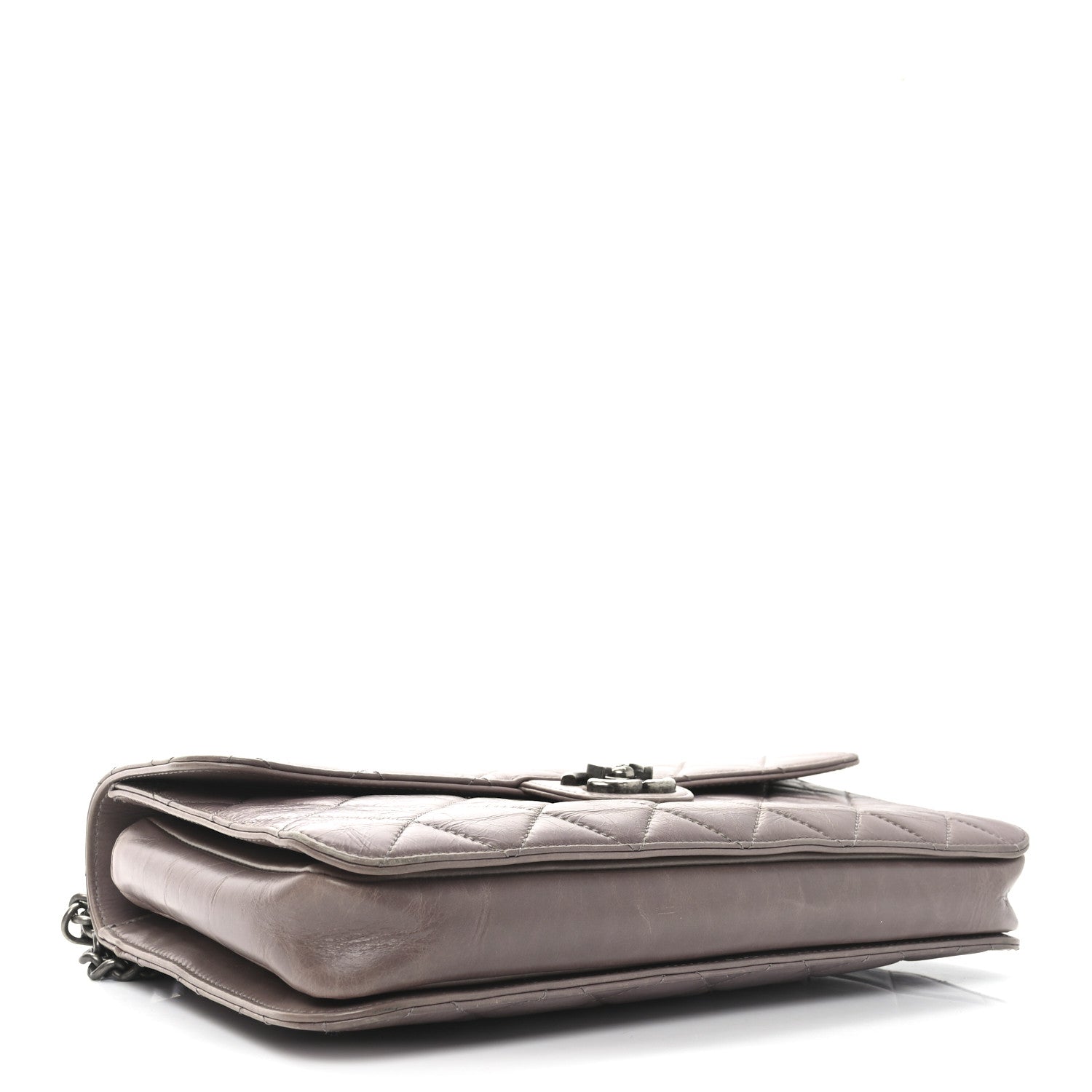 Chanel Glazed Calfskin Quilted Large Perfect Edge Flap Light Pink 4 of 10