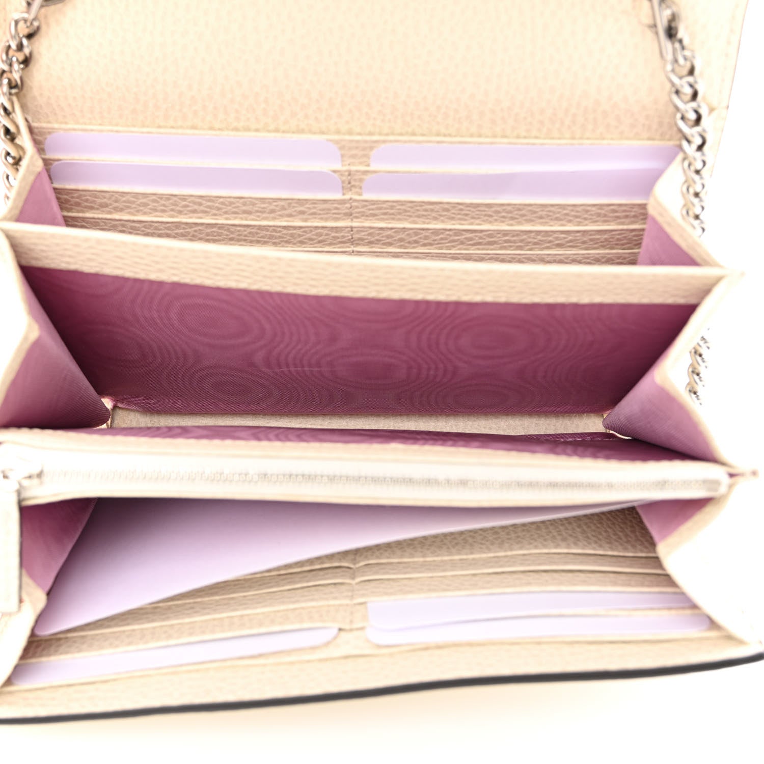 Gucci Dollar Calfskin Mini Dionysus Chain Wallet Mystic White 5 of 16