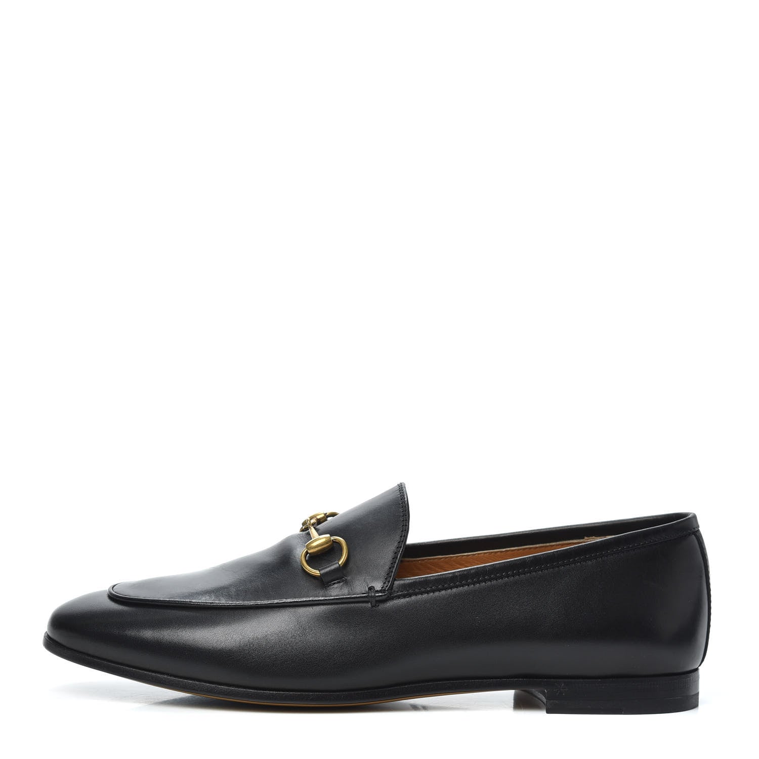 Gucci Calfskin Womens Jordaan Loafers 38.5 Black 1 of 7