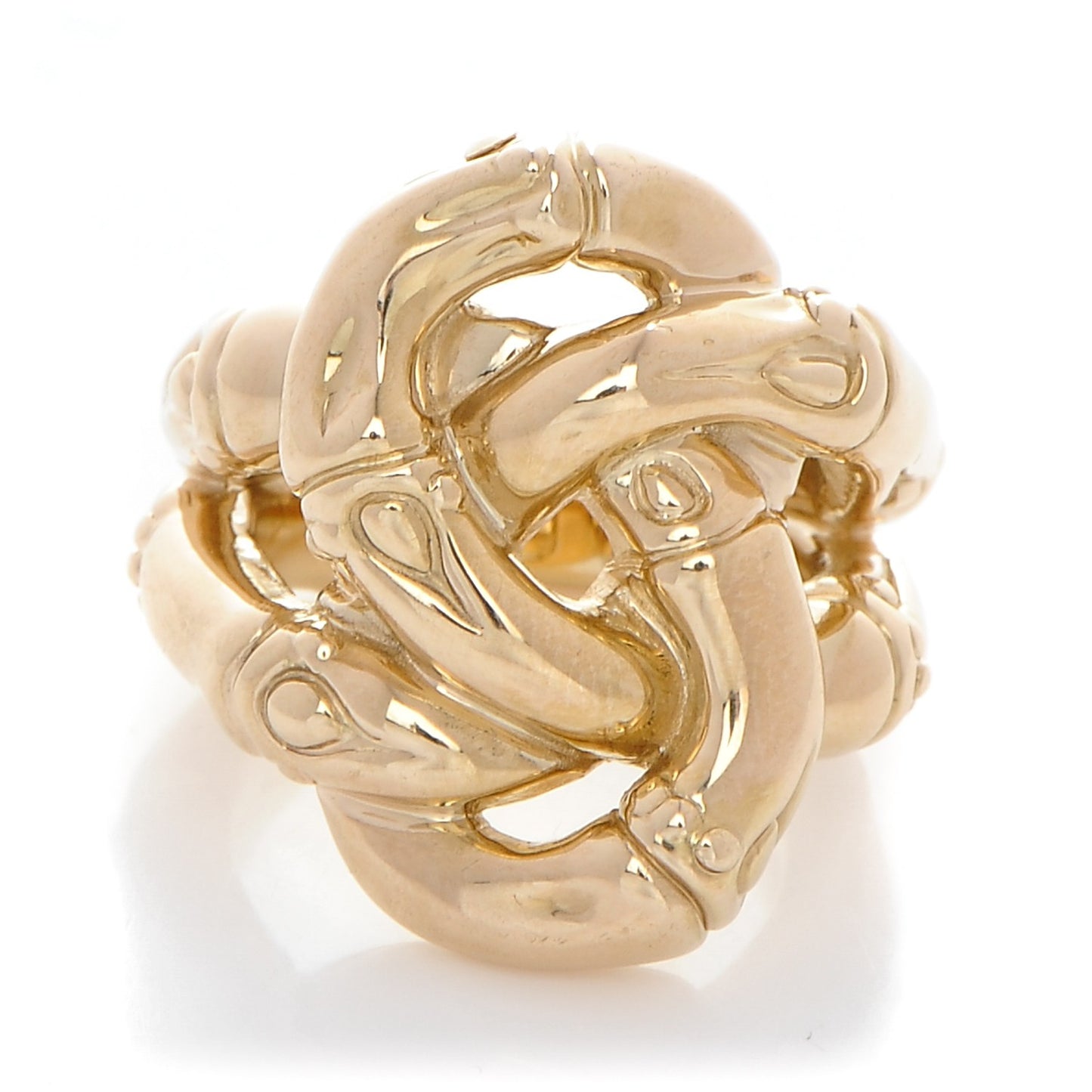 18K Yellow Gold Bamboo Knot Ring 52 6.25