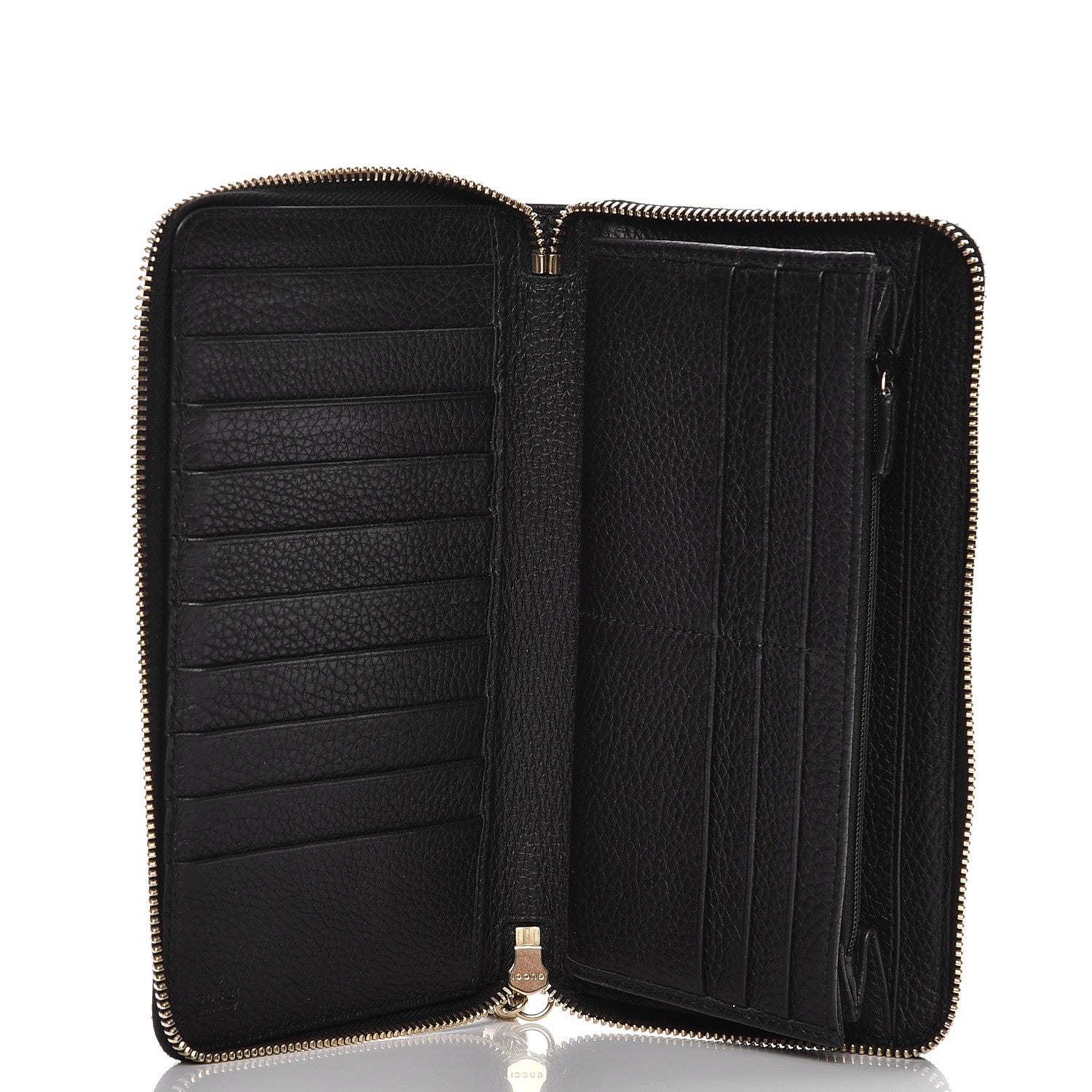 Gucci Calfskin Soho Zip Around Wallet Black 5 of 10