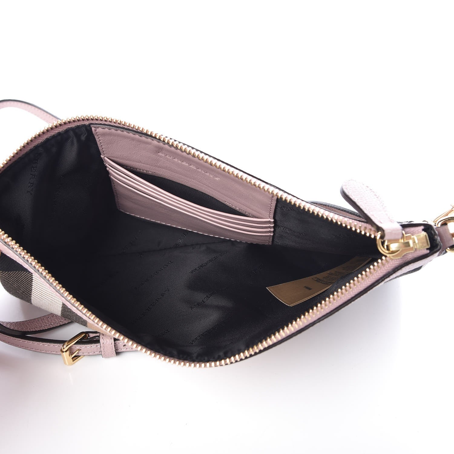 Burberry House Check Derby Peyton Crossbody Clutch Bag Pale Orchid 5 of 8