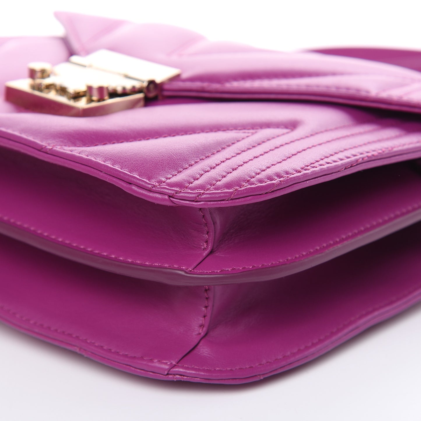 Lambskin Quilted Small Patricia Shoulder Bag Viva Lila