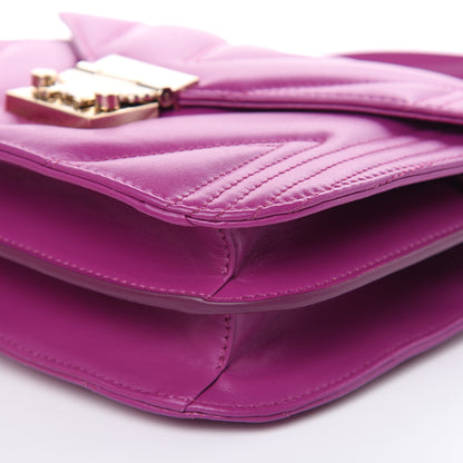 MCM Lambskin Quilted Small Patricia Shoulder Bag Viva Lila 9 of 10