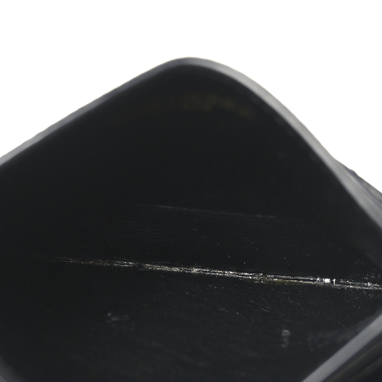 Grain De Poudre Matelasse Chevron Monogram Credit Card Case Black
