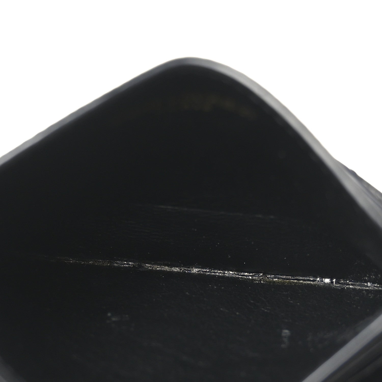 Saint Laurent Grain De Poudre Matelasse Chevron Monogram Credit Card Case Black 5 of 7