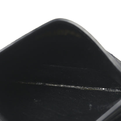 Saint Laurent Grain De Poudre Matelasse Chevron Monogram Credit Card Case Black 5 of 7