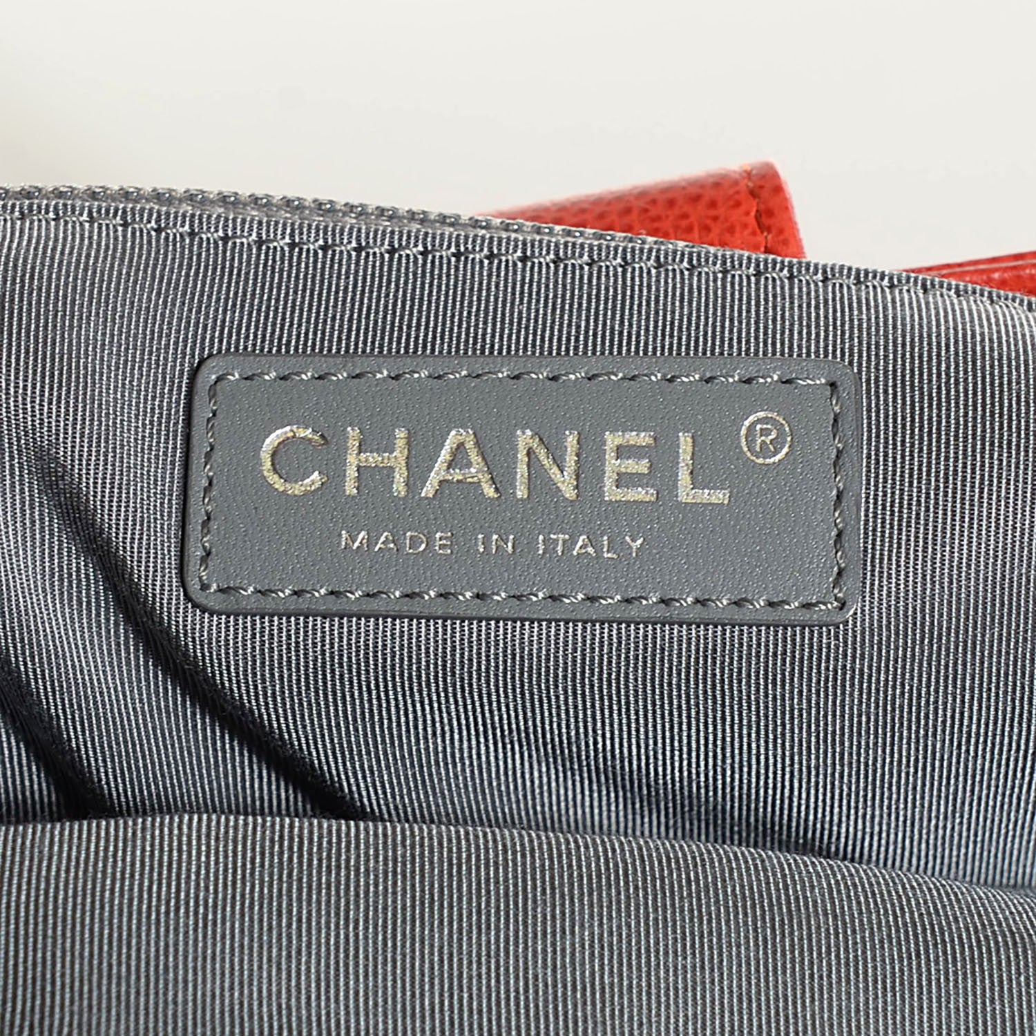 Chanel Calfskin Small Cerf Shopper Tote Orange 6 of 7