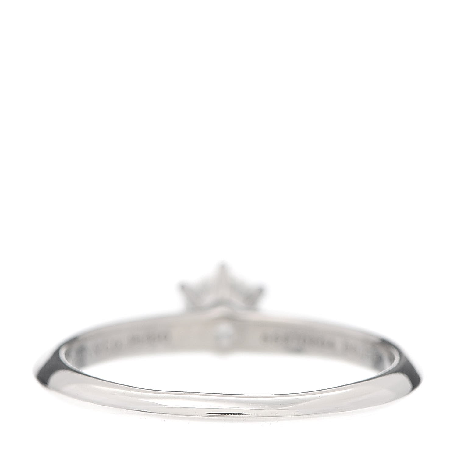 Tiffany Platinum Diamond .25ct Solitaire Engagement Ring 50 5.25 5 of 6