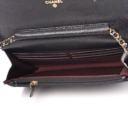 Chanel Caviar Quilted Wallet On Chain WOC Black 5 of 11