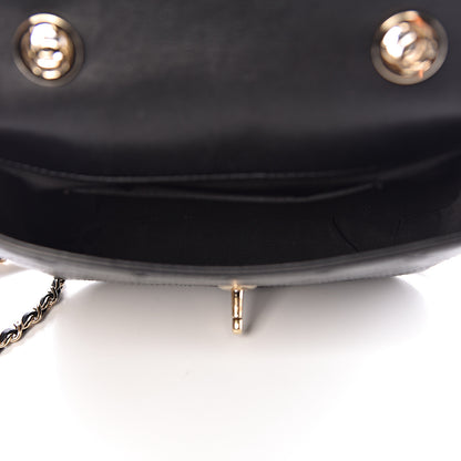 Chanel Calfskin Stitched Small Covered CC Flap Bag Black 5 of 11