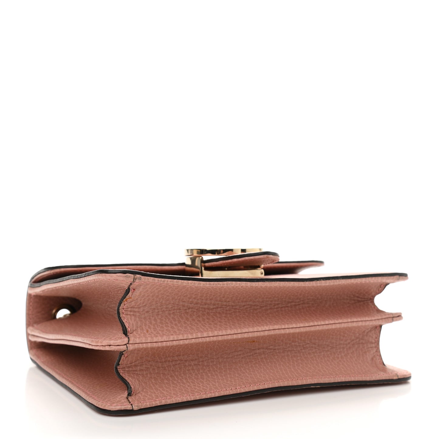 Dollar Calfskin Small Interlocking G Shoulder Bag Soft Pink