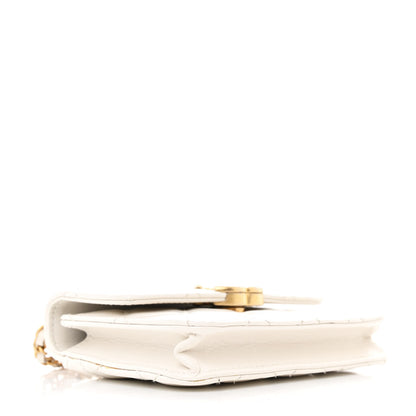 Chanel Calfskin Quilted Perfect Fit Coin Purse With Chain White 4 of 13