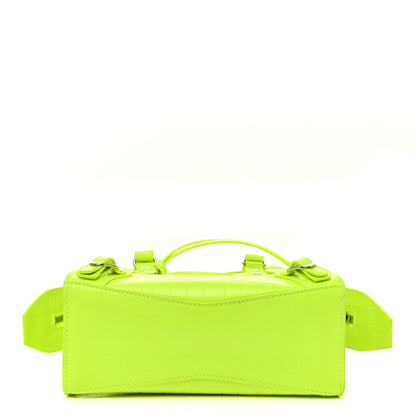 Balenciaga Semi Shiny Calfskin Crocodile Embossed Neo Classic Silver Hardware Mini City Fluo Yellow 10 of 18