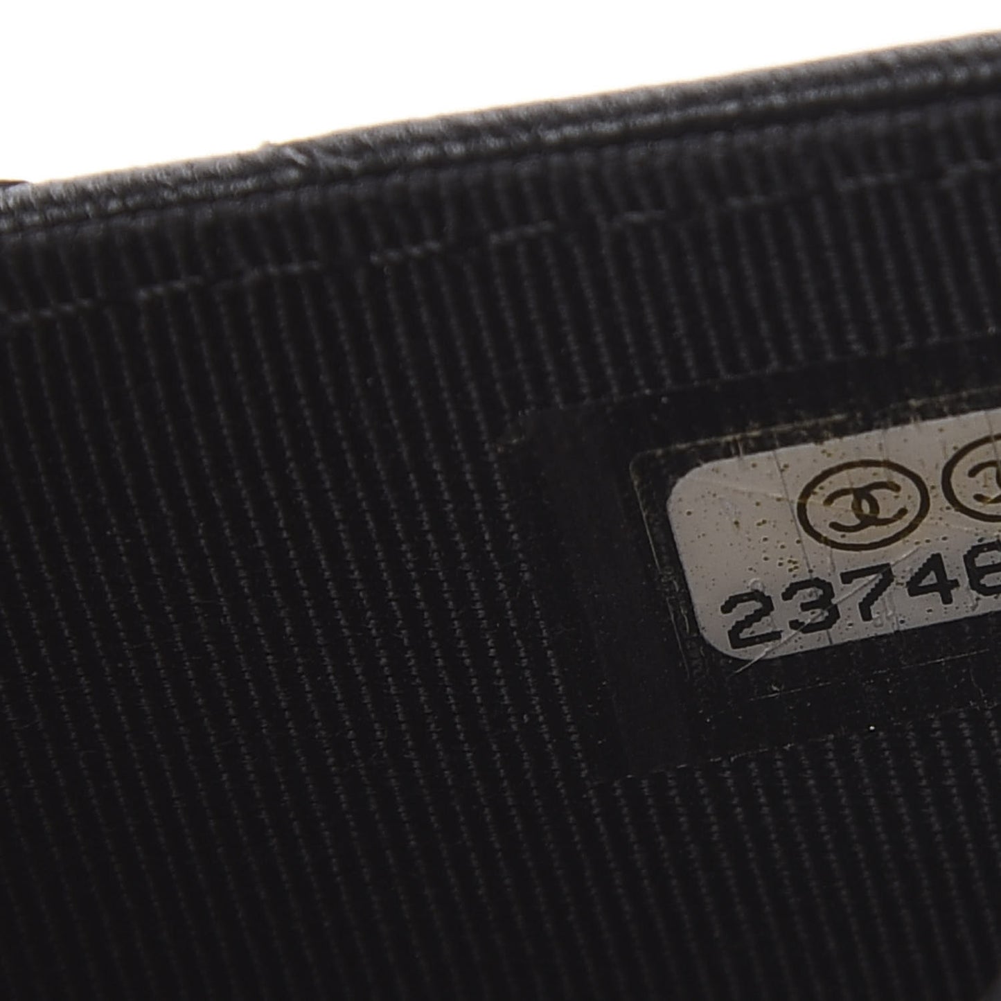 Lambskin Quilted Flap Card Holder Black