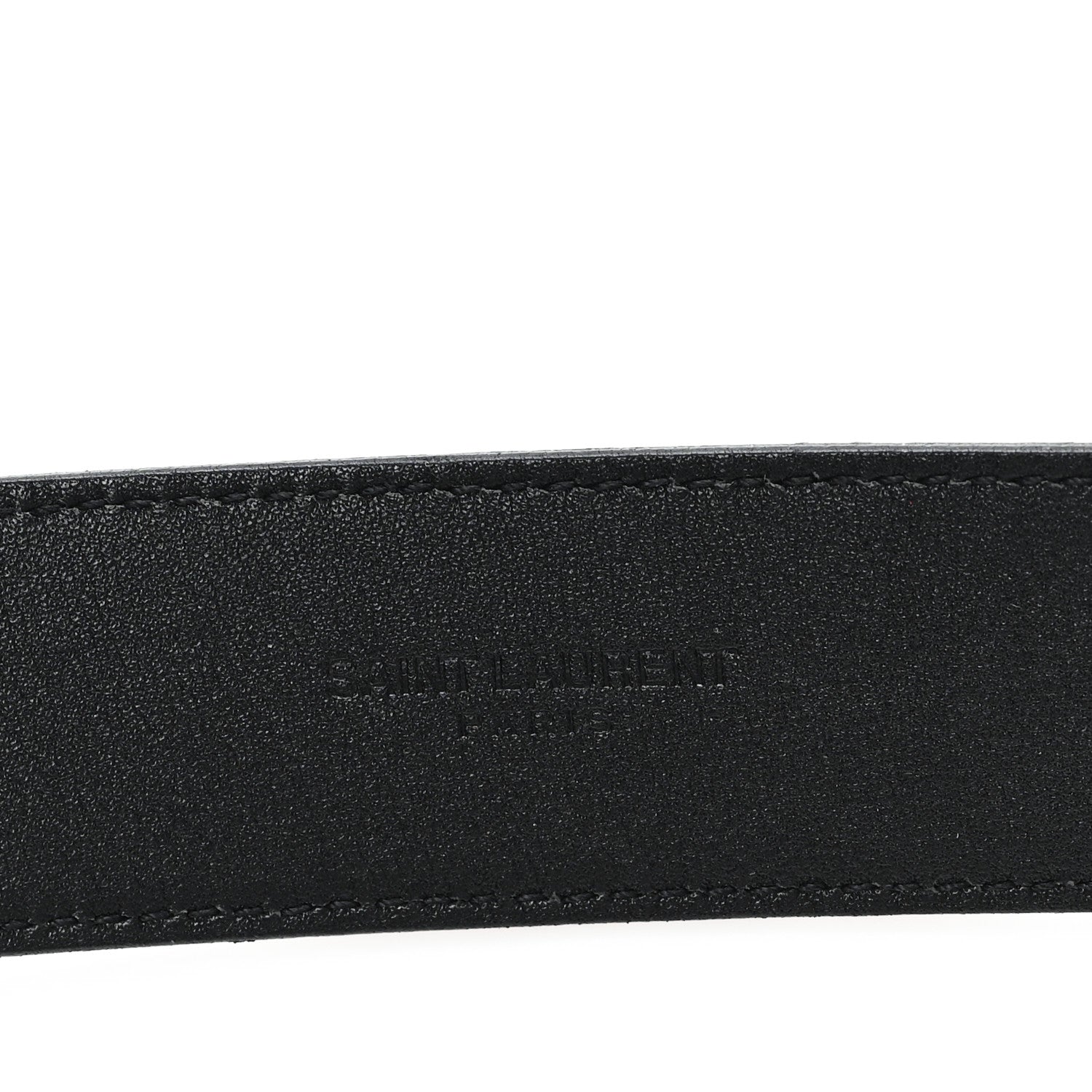 Saint Laurent Calfskin Monogram Square Buckle Belt 85 34 Black 3 of 6