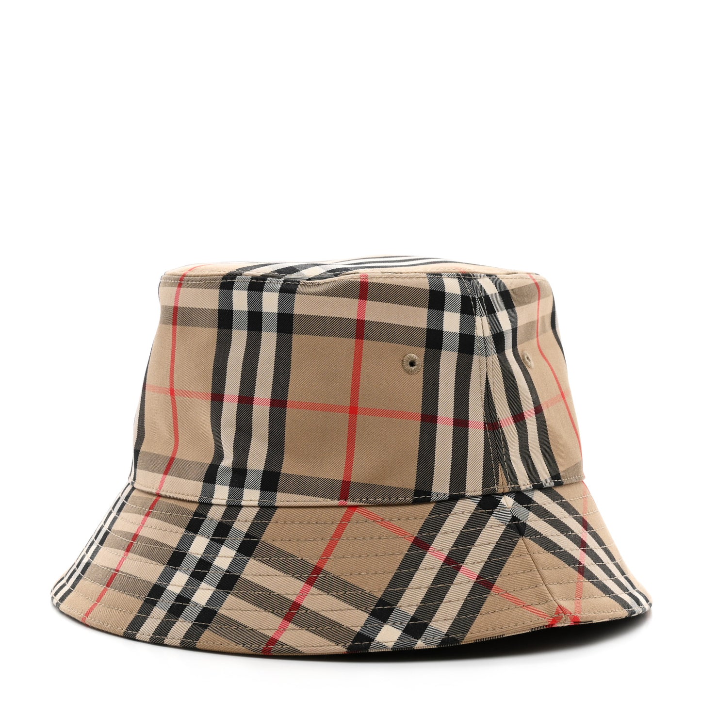 Technical Cotton Vintage Check Bucket Hat L Archive Beige