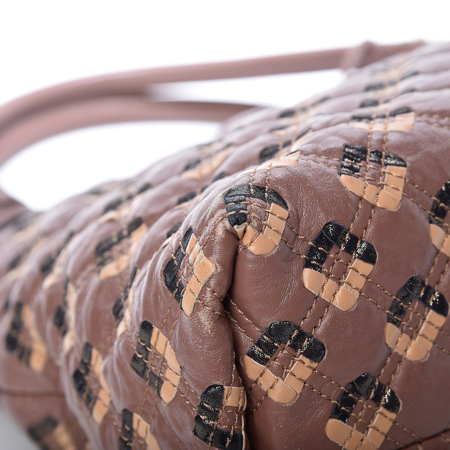 Marc Jacobs Calfskin Quilted Jena Tassel Tote Brown 15 of 17