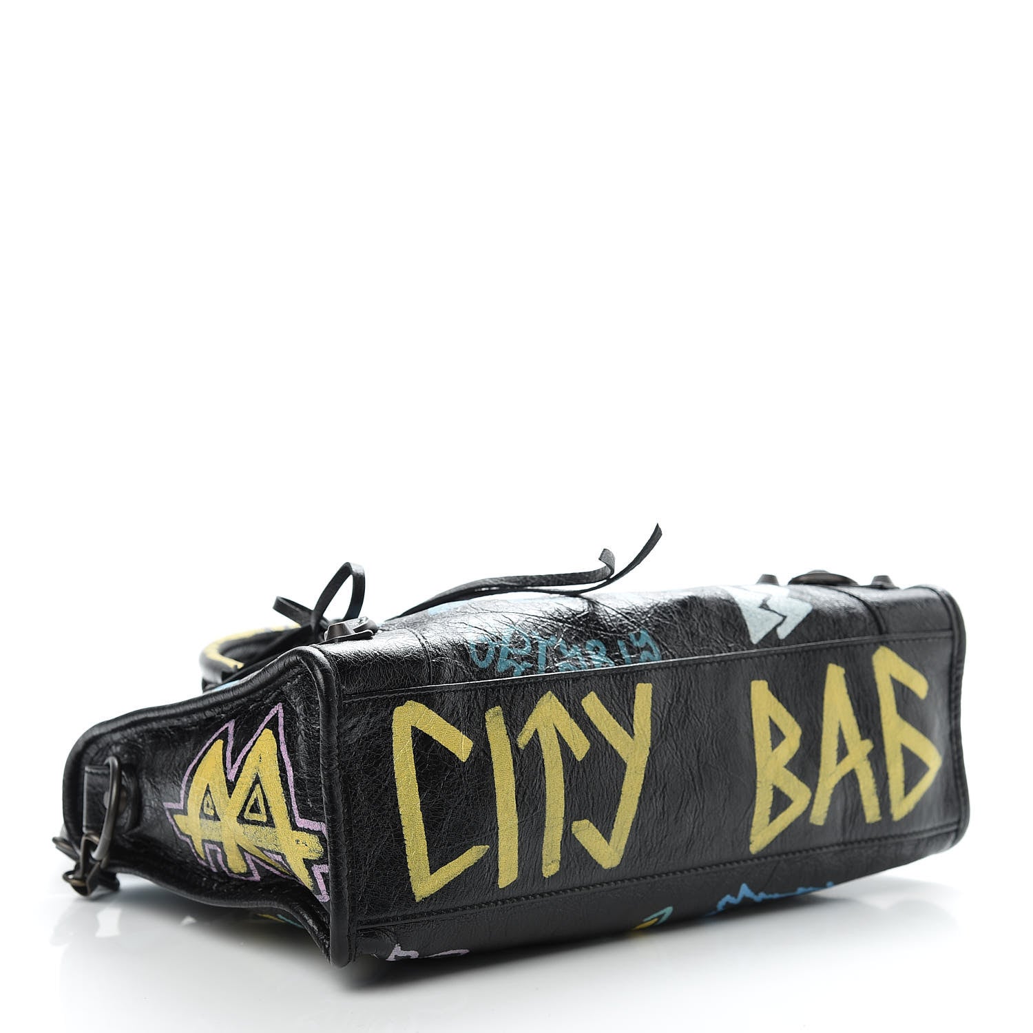 Balenciaga Agneau Graffiti All Over Classic Hardware S City Black Multicolor 4 of 10