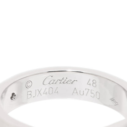 Cartier 18K White Gold Diamond 4mm LOVE Wedding Band Ring 48 4.5 4 of 4