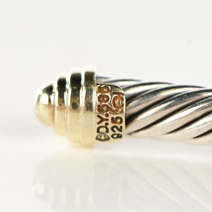 David Yurman Sterling Silver 14K Yellow Gold 5mm Cable Classics Bracelet 4 of 5