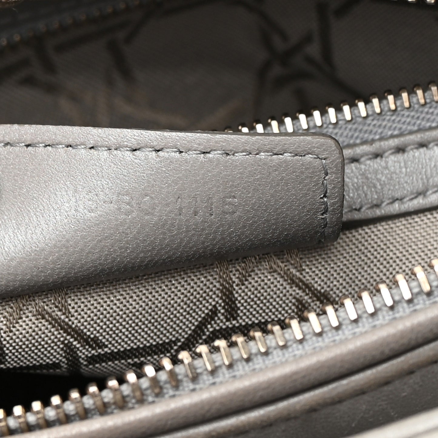 Metallic Lambskin Cannage Medium Lady Dior Silver