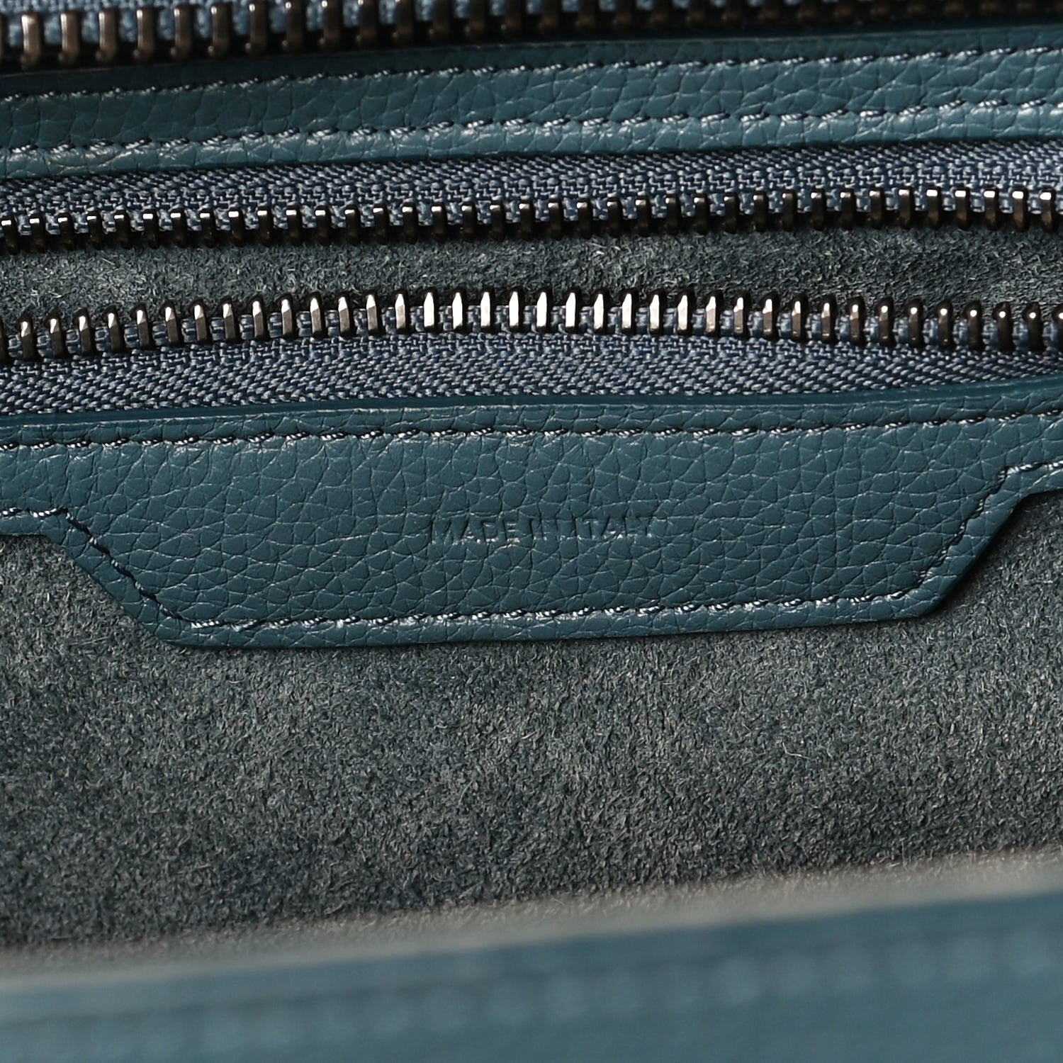 Celine Drummed Calfskin Micro Luggage Slate 6 of 15