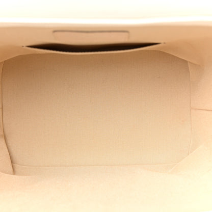 Chanel Glazed Calfskin Raffia Vanity Case Bag White Beige 5 of 12