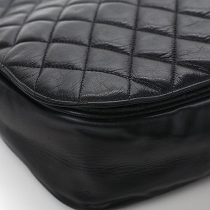 Chanel Aged Calfskin Quilted Messenger Bag Black 11 of 13