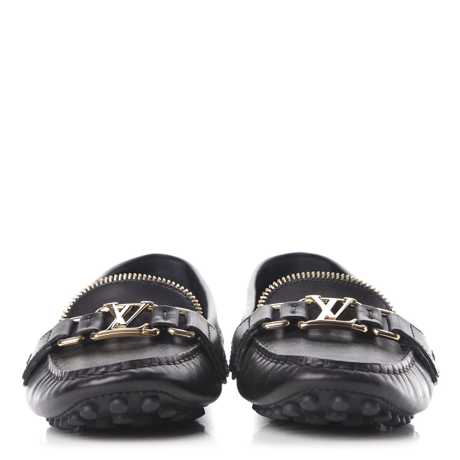 Louis Vuitton Calfskin Zipper Oxford Loafers 40 Black 2 of 12
