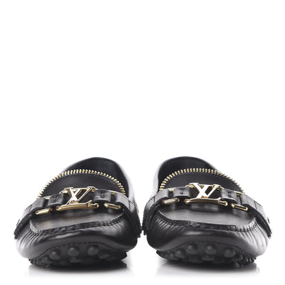 Louis Vuitton Calfskin Zipper Oxford Loafers 40 Black 2 of 12